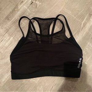 Reebok hero strong sports bra with mesh high neck